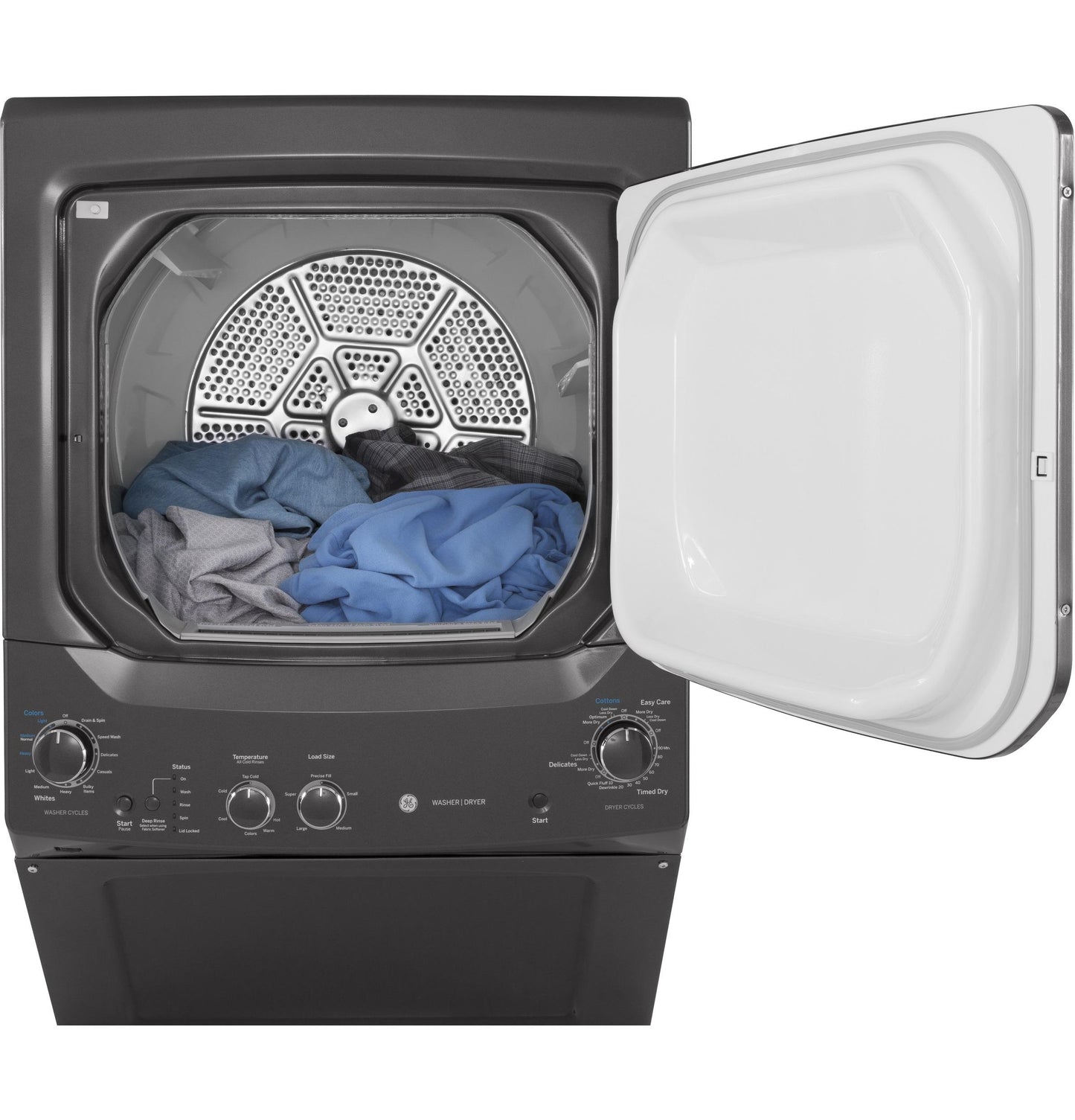 GE APPLIANCES GUD27ESPMDG GE Unitized Spacemaker 3.8 Doe Cu. Ft. Capacity Washer With STAI...