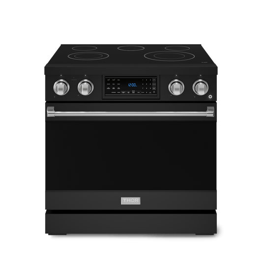 THOR KITCHEN RSE36BSS 36 Inch Professional Electric Range With Tilt Panel Touch Control I...