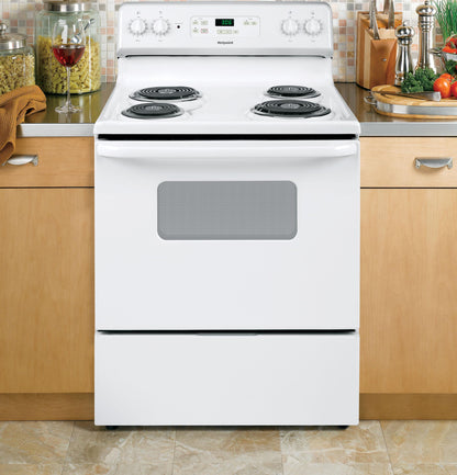 HOTPOINT RBS360DMWW Hotpoint 30"" Free-standing Standard Clean Electric Range