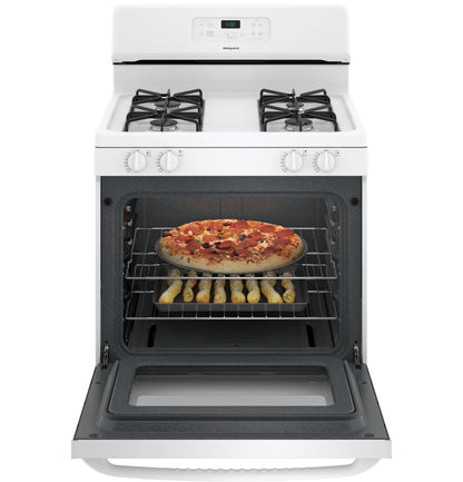 HOTPOINT RGBS400DMWW Hotpoint 30"" Free-standing Standard Clean Gas Range