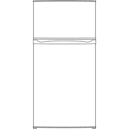 GE APPLIANCES GPE12FGKBB Ge Series Energy Star 11.6 Cu. Ft. Top-freezer Refrigerator