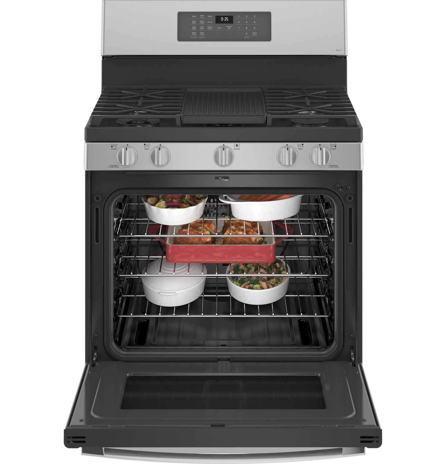 GE APPLIANCES PGB935YPFS GE Profile Smart 30"" Free-standing Self Clean Gas Fingerprint R...