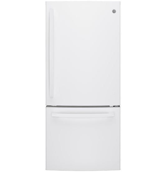 GE APPLIANCES GDE21EGKWW Ge Series Energy Star 20.9 Cu. Ft. Bottom Freezer Refrigerator