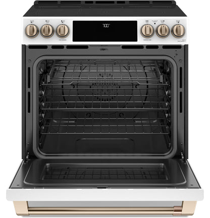 CAFE CES700P4MW2 Cafe 30"" Slide-in Front Control Radiant and Convection Range