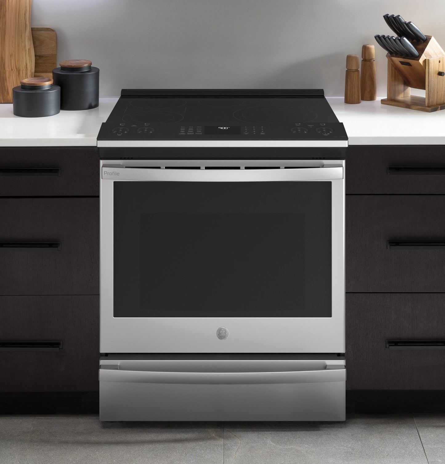 GE APPLIANCES PSS93YPFS GE Profile 30"" Smart Slide-in Electric Convection Fingerprint R...
