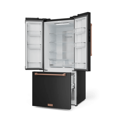 THOR KITCHEN RF3017FFD00RSG 30 Inch 17.7 Cu Ft French Door Counter Depth Refrigerator With Ice ...