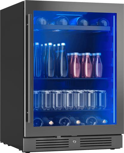 ZEPHYR PRB24C01CBSG Zephyr 24"" Black Stainless Single Zone Beverage Cooler