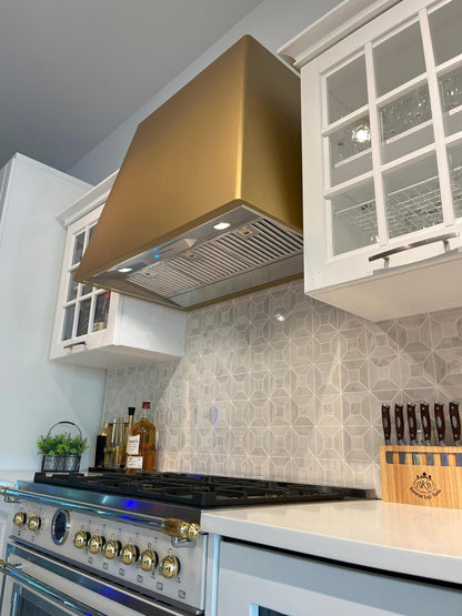 XO APPLIANCE XOVD136SG XO Appliance XO 36in Designer Hood Satin Gold