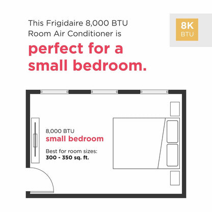 FRIGIDAIRE FHSC082WB1 Frigidaire 8,000 BTU Slider Casement Window Room Air Conditioner