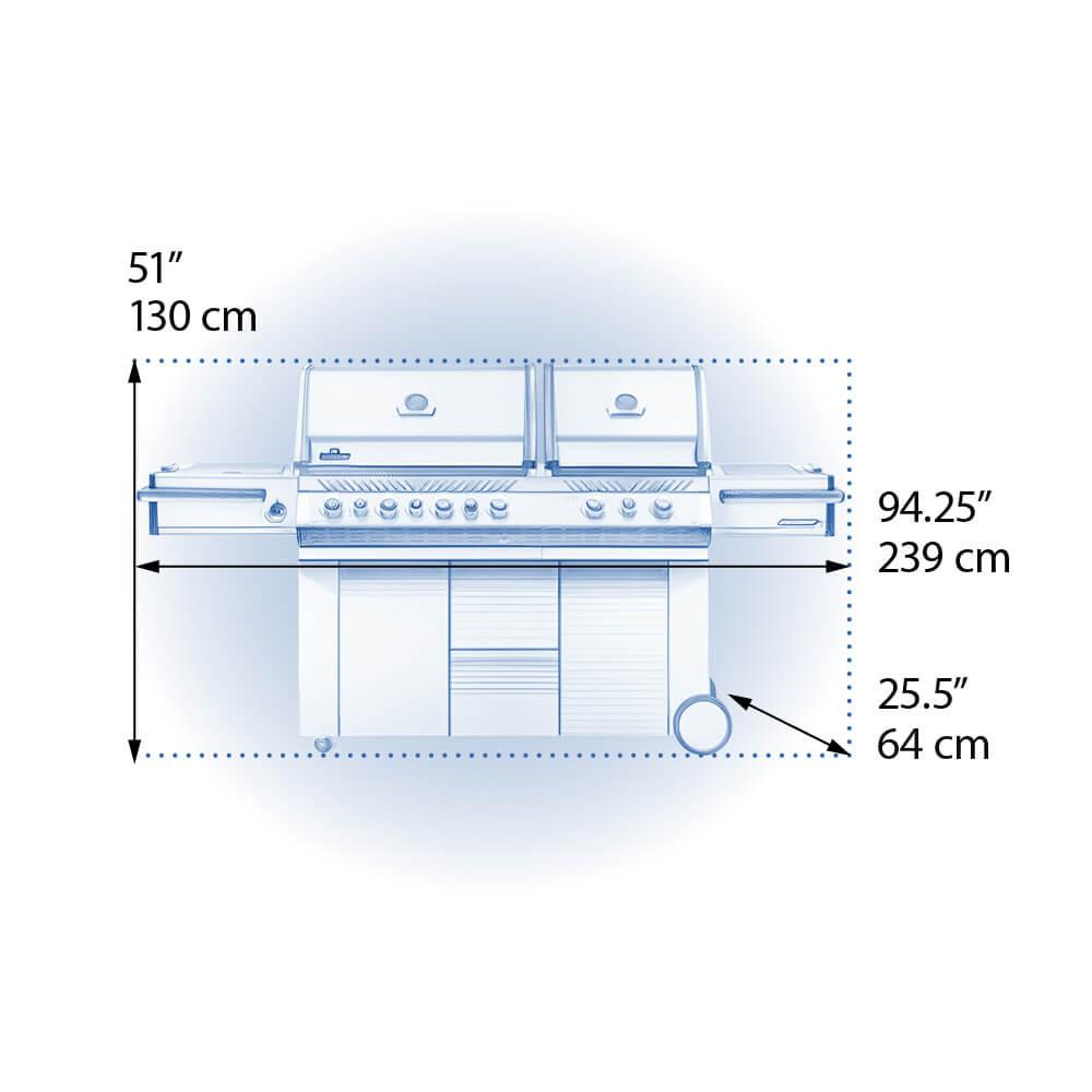 NAPOLEON BBQ PRO825RSBIPSS3 Prestige Pro 825 Rsbi Power Side Burner, Infrared Rear & Bottom BUR...