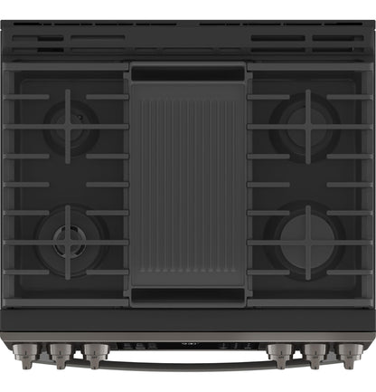 GE APPLIANCES PGS930BPTS GE Profile 30"" Smart Slide-in Front-control Gas Range With Air Fry