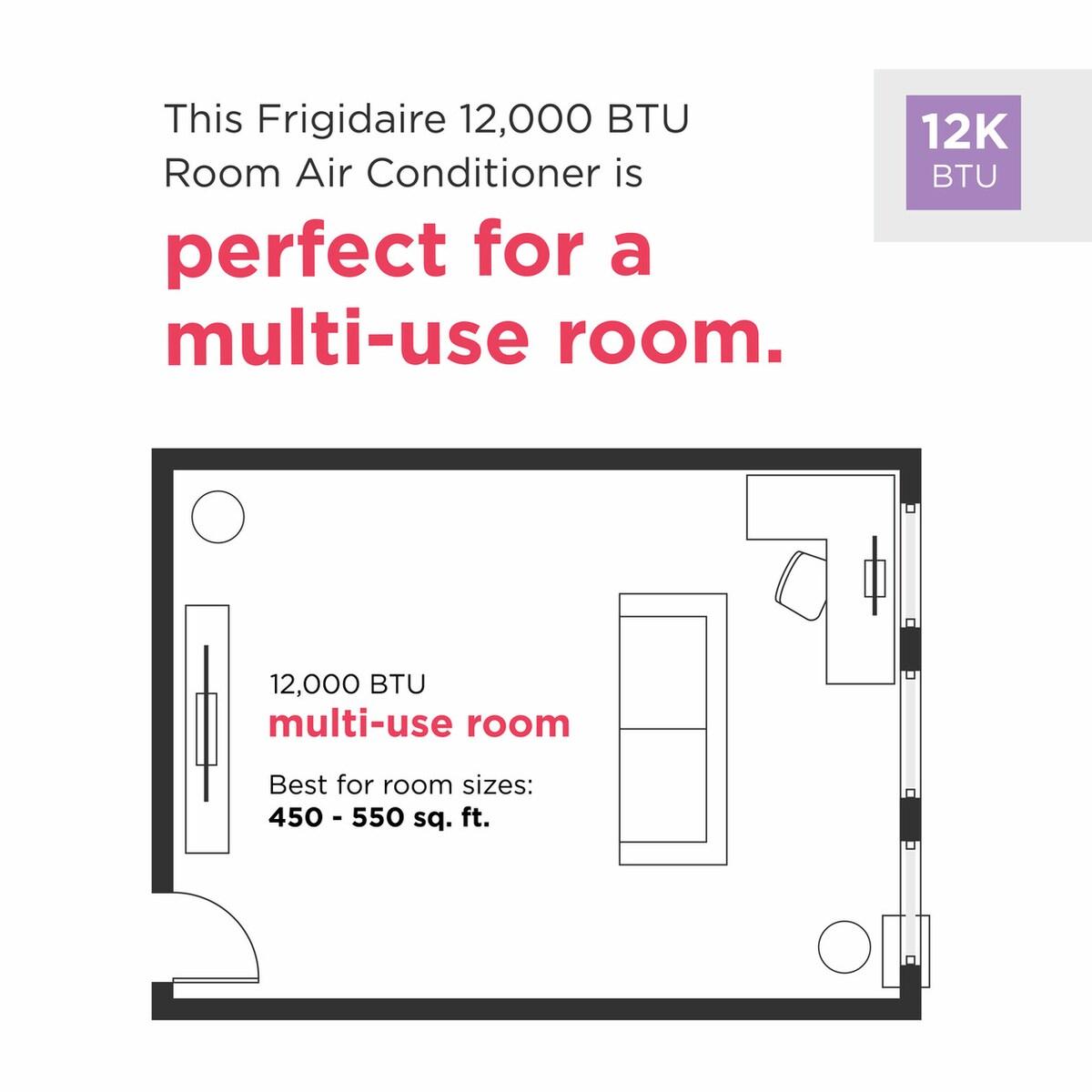FRIGIDAIRE GHWQ125WD1 Frigidaire Gallery 12,000 BTU U-shape Window Room Air Conditioner W...