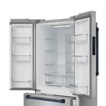 THOR KITCHEN RF3017FFD99BLU 30 Inch 17.7 Cu Ft French Door Counter Depth Refrigerator With Ice ...