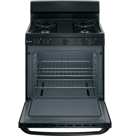 HOTPOINT RGBS300DMBB Hotpoint 30"" Free-standing Gas Range