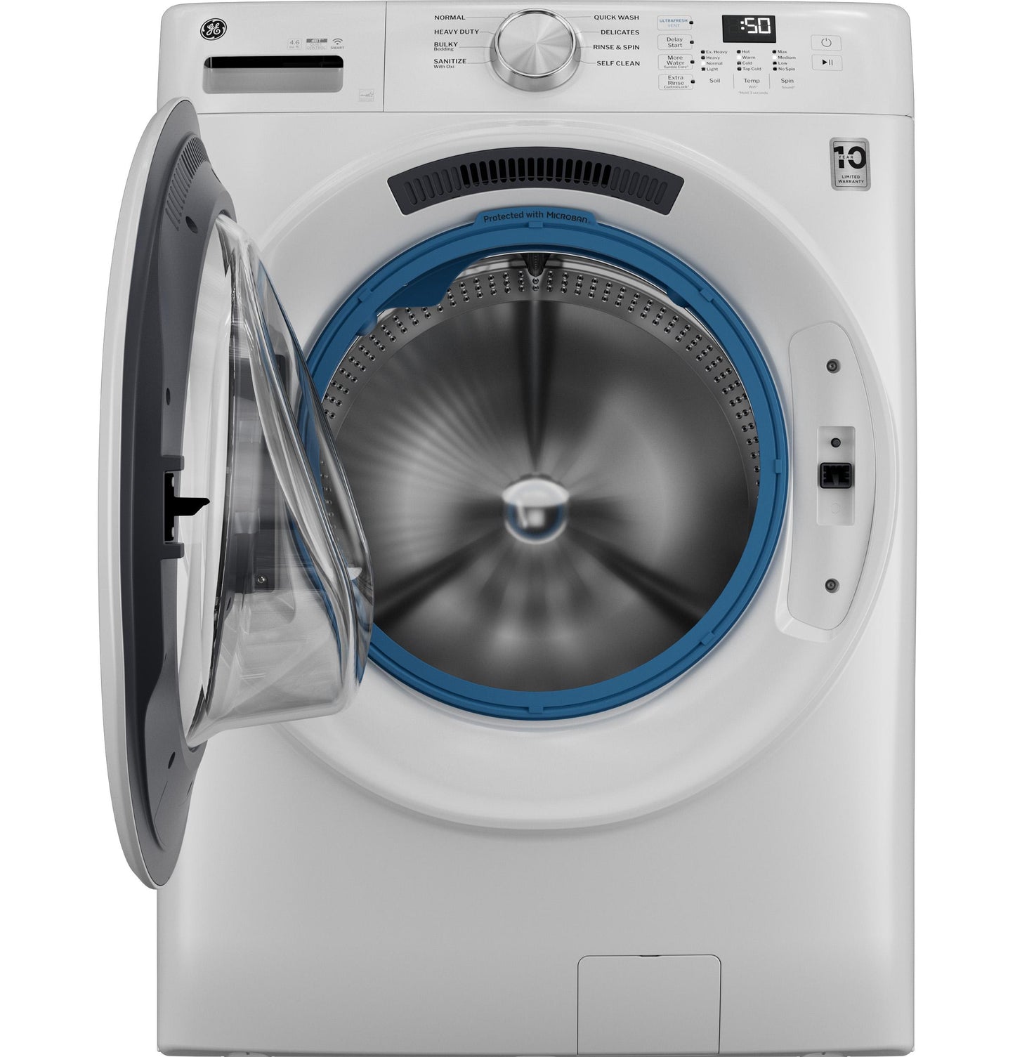 GE APPLIANCES GFW350SSYWW Ge Energy Star 4.6 Cu. Ft. Capacity Smart Front Load Washer W...
