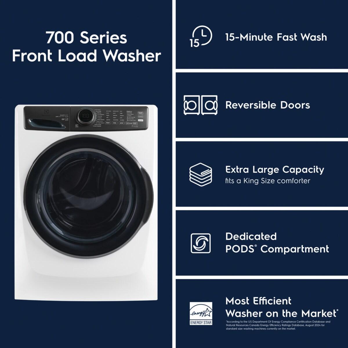 ELECTROLUX ELFW7738AW Electrolux Front Load Perfect Steam Washer With Luxcare PLUS...