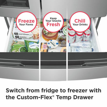 FRIGIDAIRE FRMS2733AV Frigidaire 26 Cu. Ft. Standard-depth 4-door French Door Refrigerator
