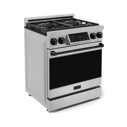 THOR KITCHEN RSG30BLK 30 Inch Professional Gas Range With Tilt Panel Touch Control In STA...