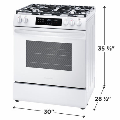 FRIGIDAIRE FCFG3062AW Frigidaire 30"" Front Control Gas Range With Quick Boil