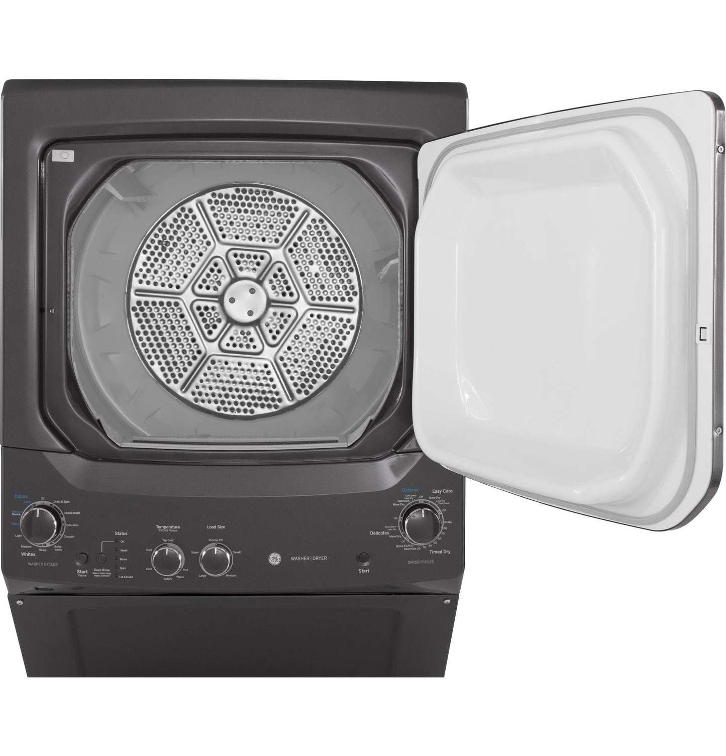 GE APPLIANCES GUD27ESPMDG GE Unitized Spacemaker 3.8 Doe Cu. Ft. Capacity Washer With STAI...