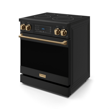 THOR KITCHEN RSE30BBRZ 30 Inch Professional Electric Range With Tilt Panel Touch Control I...