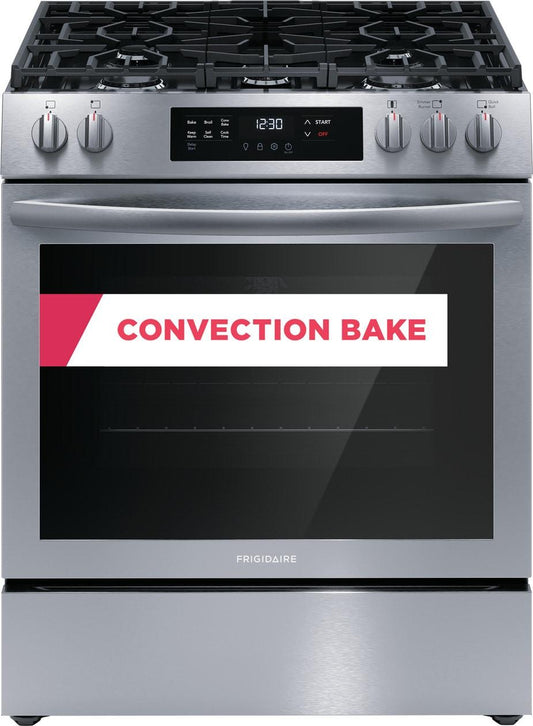 FRIGIDAIRE FCFG3083AS Frigidaire 30"" Front Control Gas Range With Convection Bake