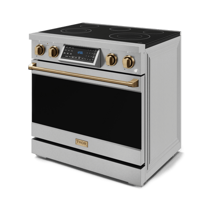 THOR KITCHEN RSE36BRZ 36 Inch Professional Electric Range With Tilt Panel Touch Control I...