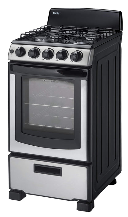 DANBY DR203BSSGLP Danby 20"" Wide Gas Range In Stainless Steel