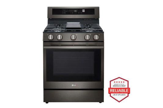 LG LRGN6325Z 6.3 Cu. Ft. Smart Wi-fi Enabled Probake Convection Gas Range WIT...