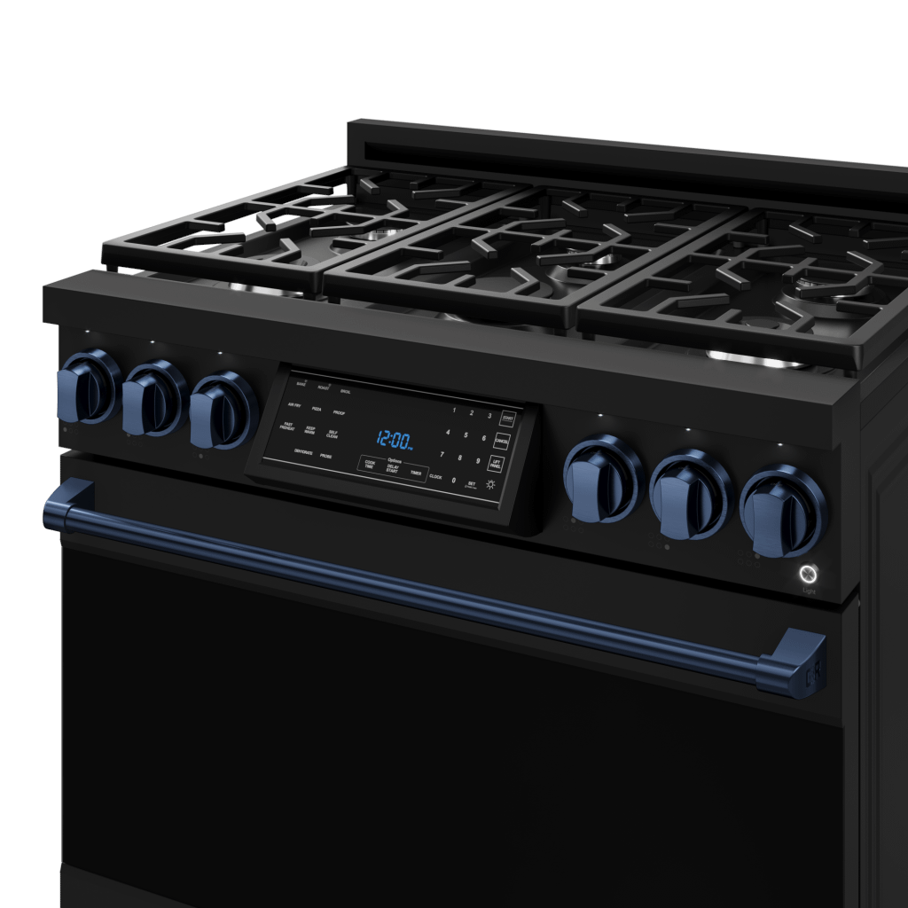 THOR KITCHEN RSG36BBLU 36 Inch Professional Gas Range With Tilt Panel Touch Control In STA...