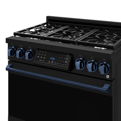 THOR KITCHEN RSG36BBLU 36 Inch Professional Gas Range With Tilt Panel Touch Control In STA...