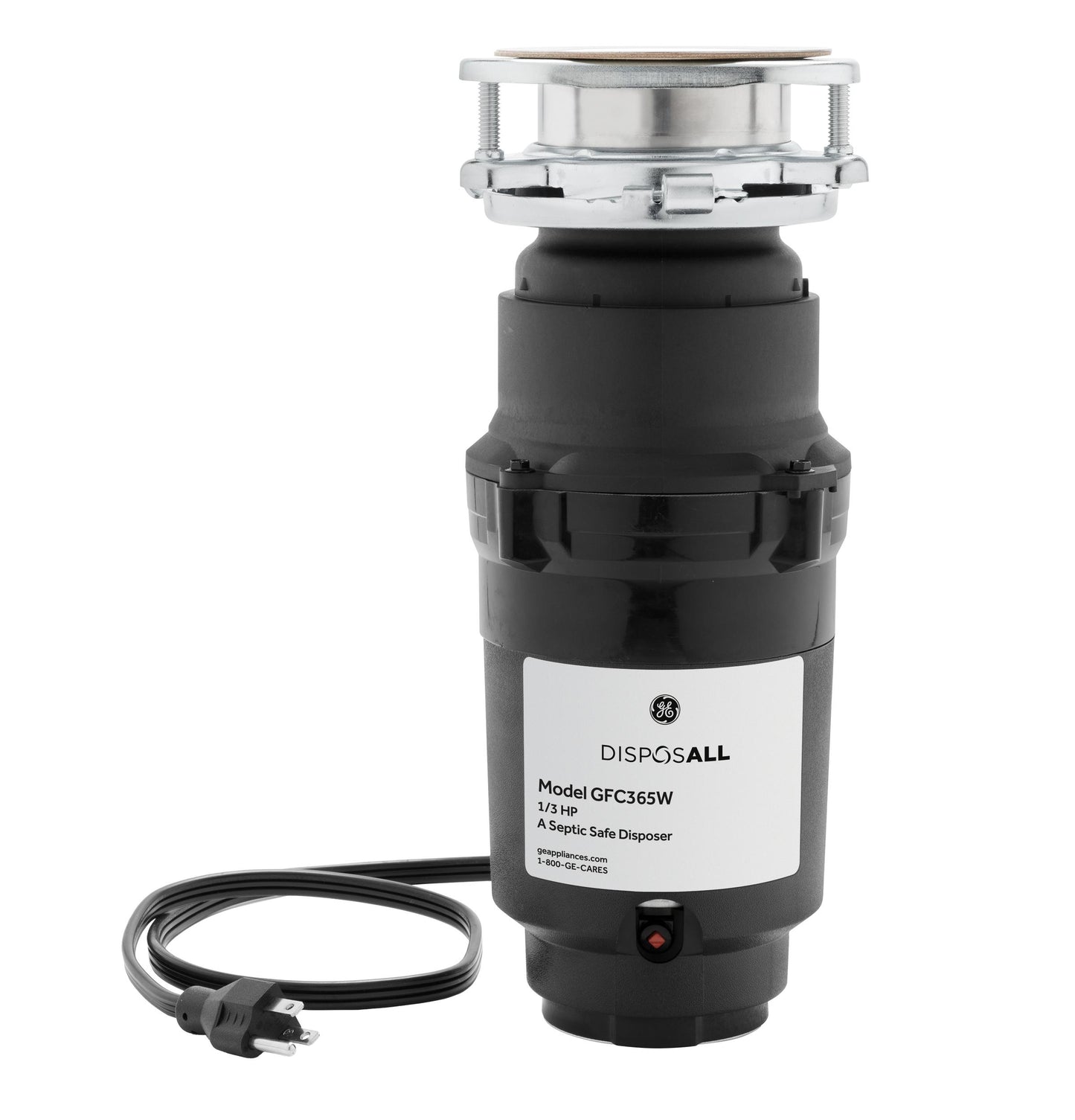 GE APPLIANCES GFC365W GE Disposall 1/3 HP Continuous Feed Garbage Disposer - Corded