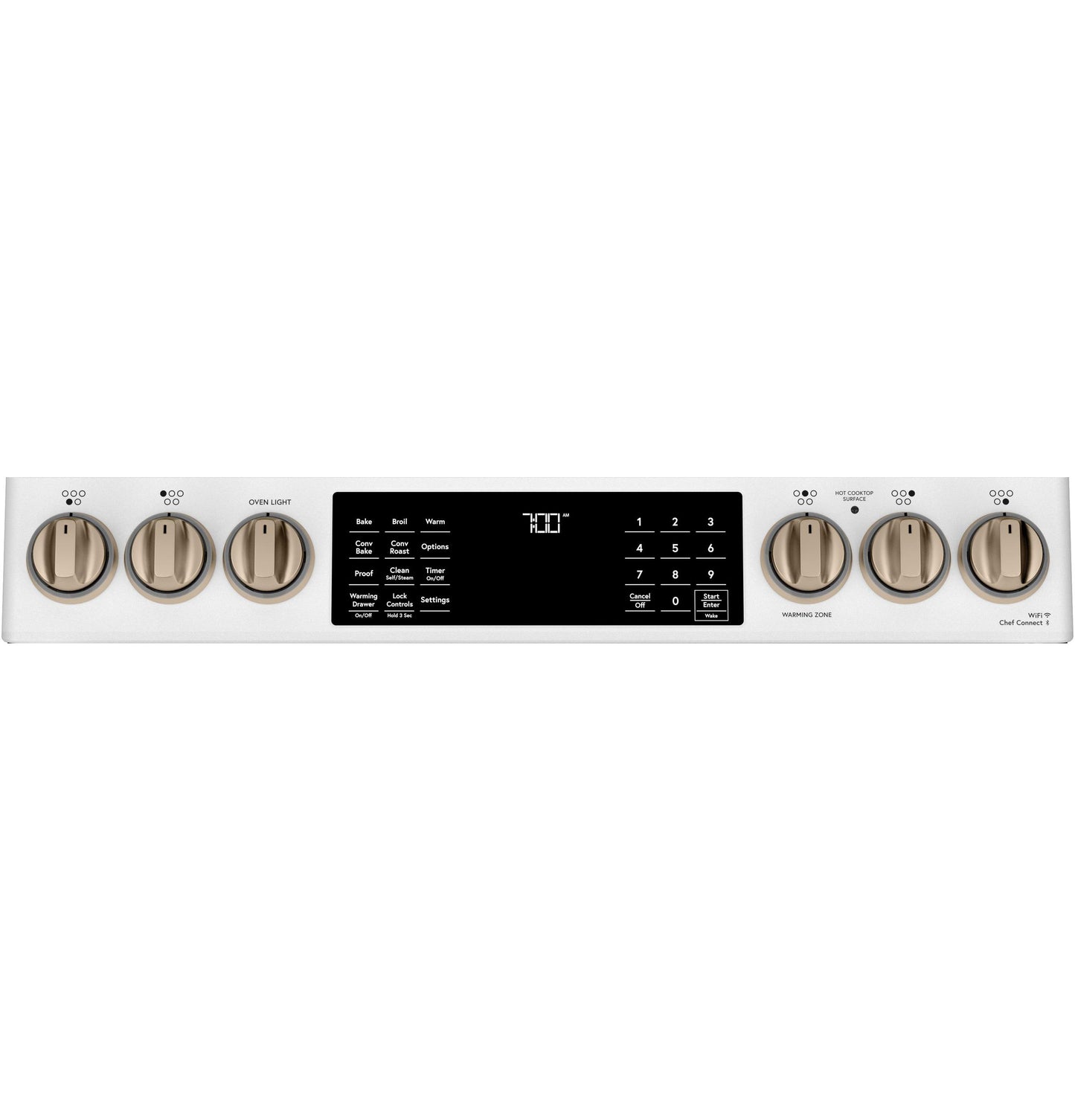 CAFE CES700P4MW2 Cafe 30"" Slide-in Front Control Radiant and Convection Range