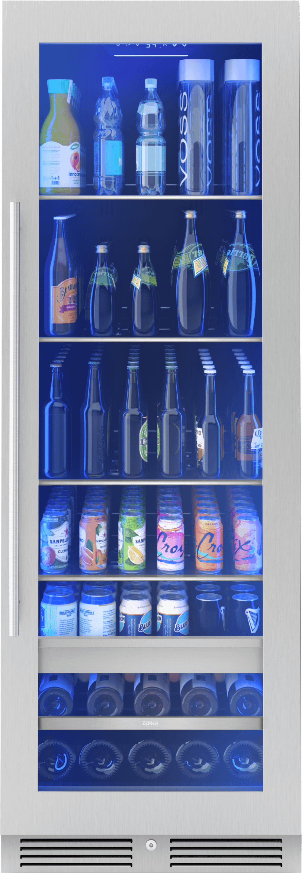 ZEPHYR PRB24F01BG Zephyr 24"" Full Size Single Zone Beverage Cooler