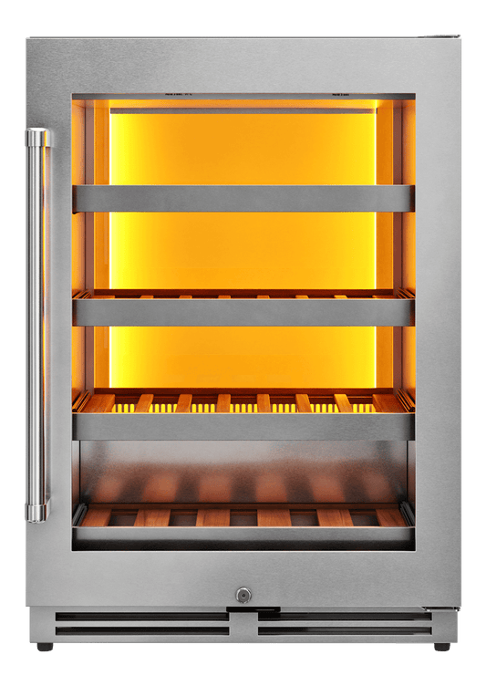 THOR KITCHEN TWC24UL 24 Inch Single Zone Wine Cooler, 45 Wine Bottle Capacity - Twc24ul ...