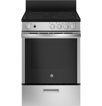 GE APPLIANCES JAS640RMSS Ge 24"" Free-standing/slide-in Front Control Range With Steam CLE...