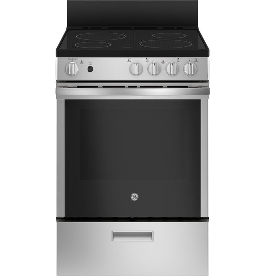 GE APPLIANCES JAS640RMSS Ge 24"" Free-standing/slide-in Front Control Range With Steam CLE...