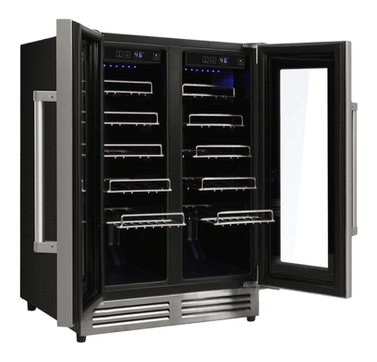 THOR KITCHEN TWC2402 Thor Kitchen 42 Bottle Dual Zone French Door Built-in Wine Cooler