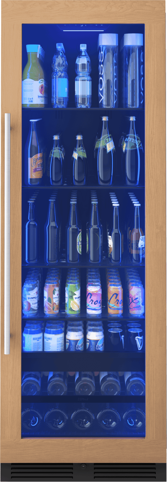ZEPHYR PRB24F01BPG Zephyr 24"" Full Size Panel Ready Single Zone Beverage Cooler