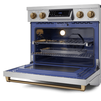 THOR KITCHEN RSE36BRZ 36 Inch Professional Electric Range With Tilt Panel Touch Control I...