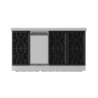 THOR KITCHEN RSG48ELP 48 Inch Professional Lp Range With Tilt Panel Touch Control In STAI...