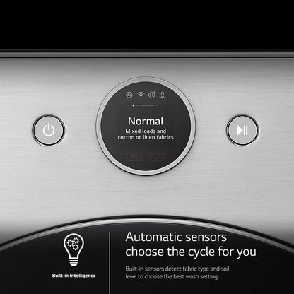 LG WM5500HVA 4.5 Cu. Ft. Capacity Smart Front Load Energy Star Washer With TURBO...