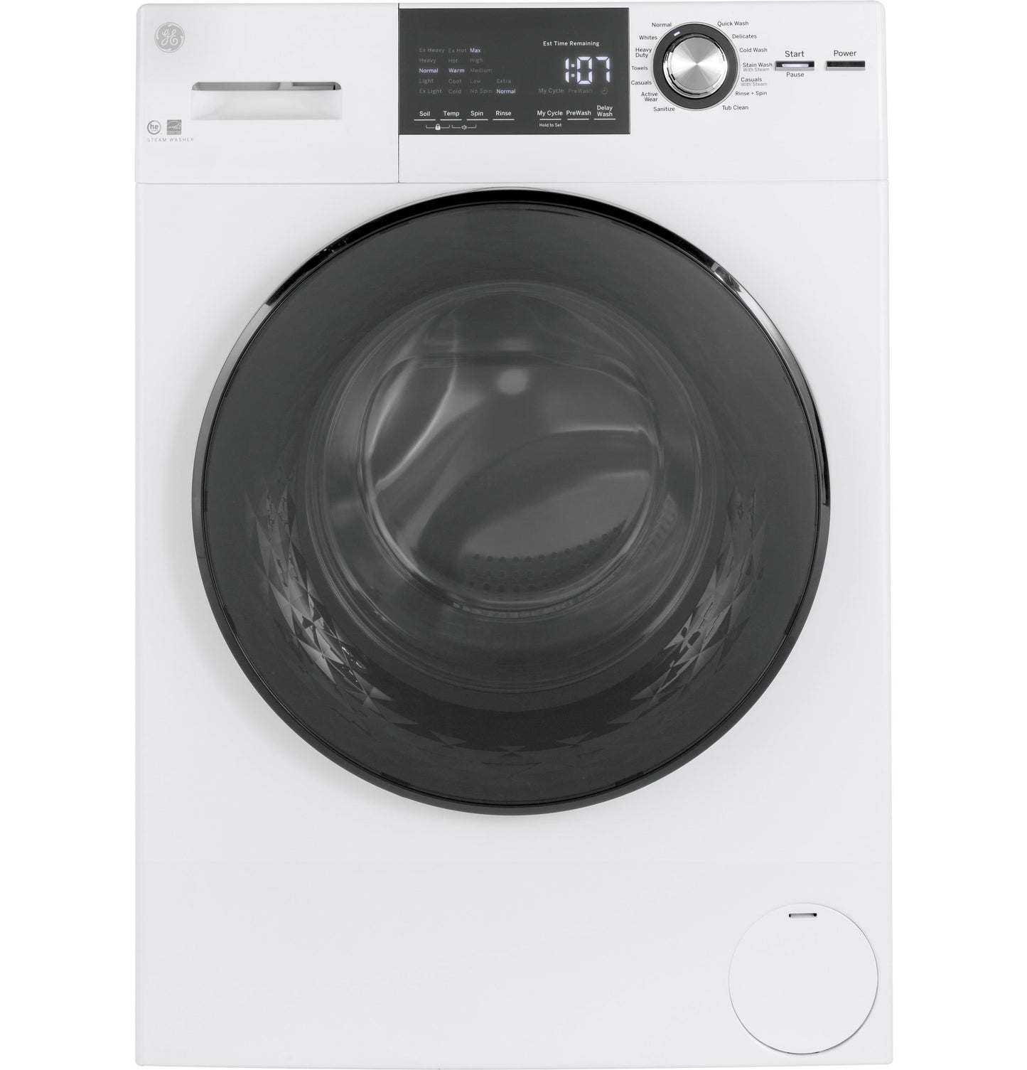 GE APPLIANCES GFW148SSMWW Ge 2.4 Doe Cu. Ft. Frontload Washer With Steam