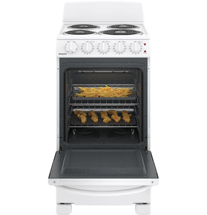 HOTPOINT RAS200DMWW Hotpoint 20"" Electric Free-standing Front-control Electric Range