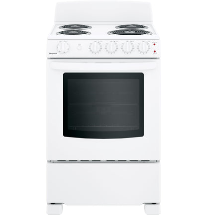 HOTPOINT RAS240DMWW Hotpoint 24"" Electric Free-standing Front-control Range
