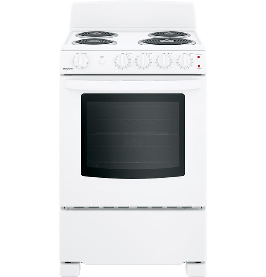 HOTPOINT RAS240DMWW Hotpoint 24"" Electric Free-standing Front-control Range
