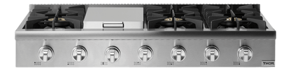 THOR KITCHEN HRT4806ULP 48 Inch Professional Gas Rangetop In Stainless Steel - Liquid Propane