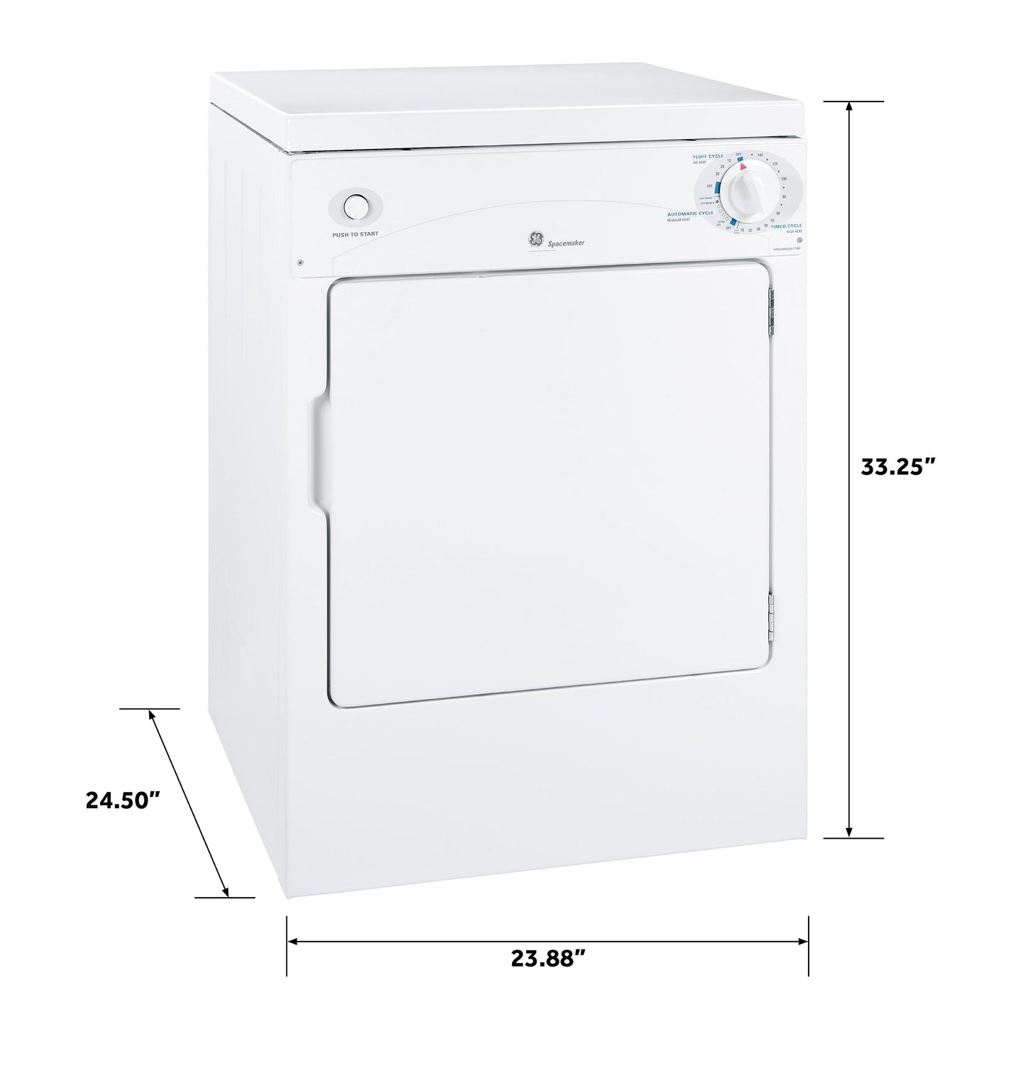 GE APPLIANCES DSKP333ECWW GE Appliances Spacemaker 120v Portable Electric Dryer