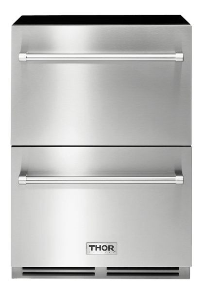 THOR KITCHEN TRF24U 24-inch Indoor Outdoor Refrigerator Drawer In Stainless Steel