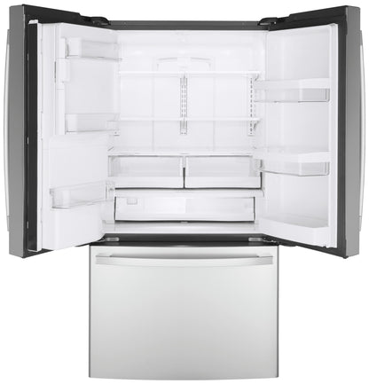 GE APPLIANCES GYE22GYNFS Ge Energy Star 22.2 Cu. Ft. Counter-depth French-door REFRIGE...